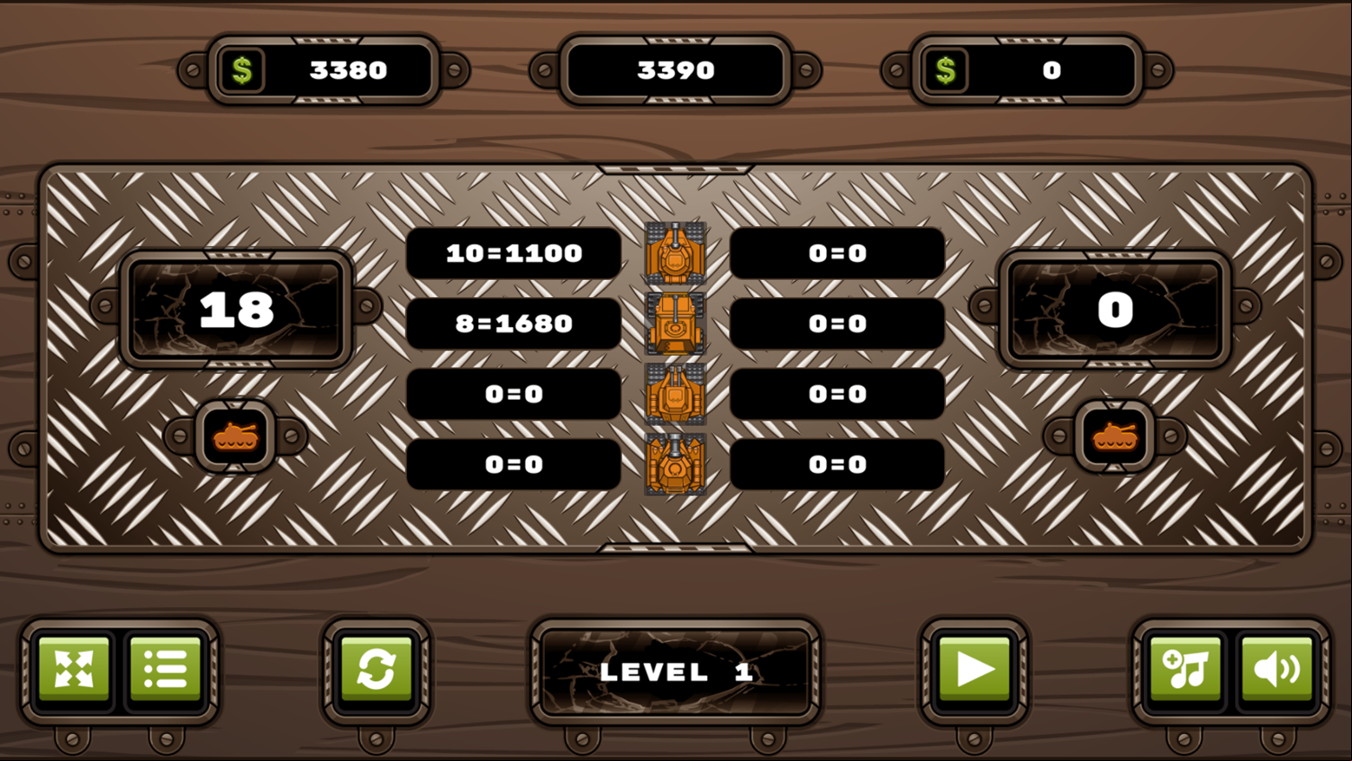 Sahara Invasion Game Level Score Screenshot.