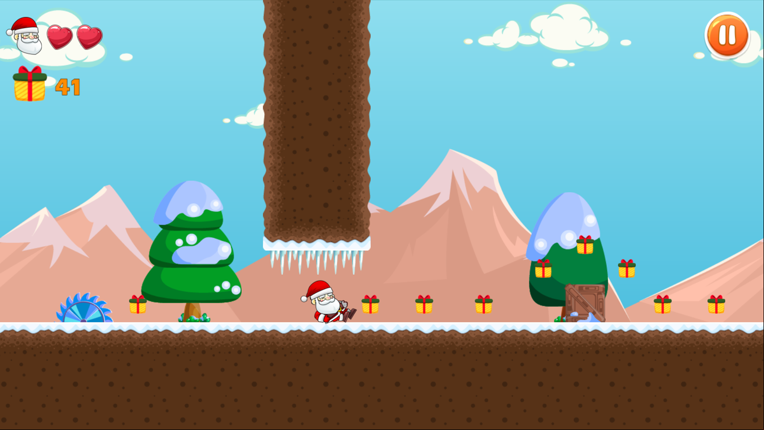 Santa's Adventure Game Play Screenshot.