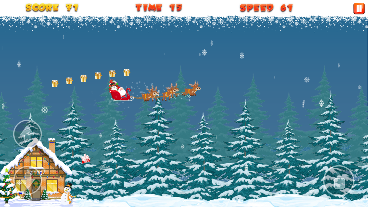 Santa's Journey Game Play Screenshot.