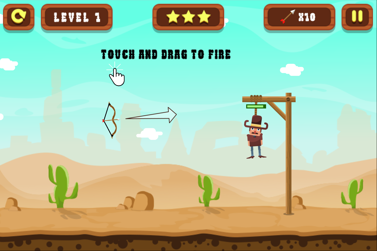 Save the Cowboy 2 Game Screenshot.