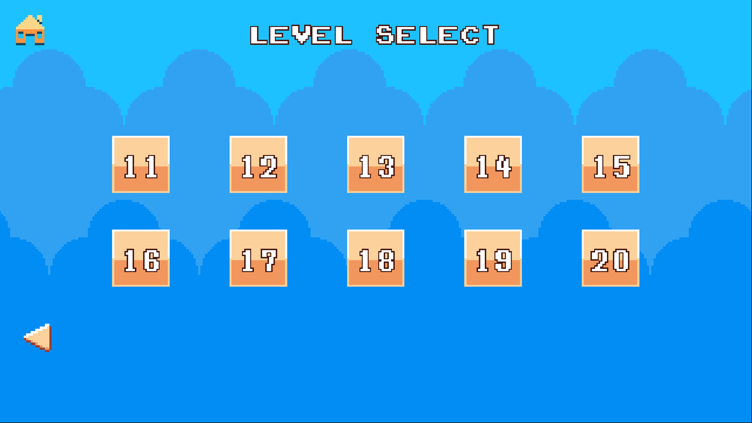Save The Duck Game Level Select Screen Screenshot.