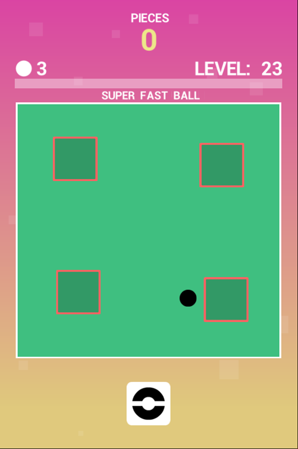 Scaled Game Level With Super Fast Ball Screenshot.