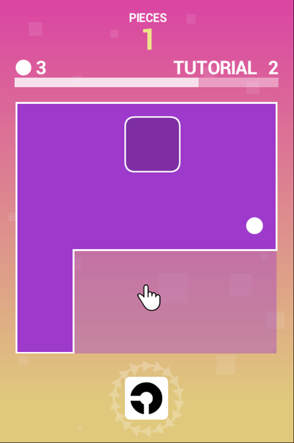 Scaled Game Tutorial Rotating Piece Screenshot.