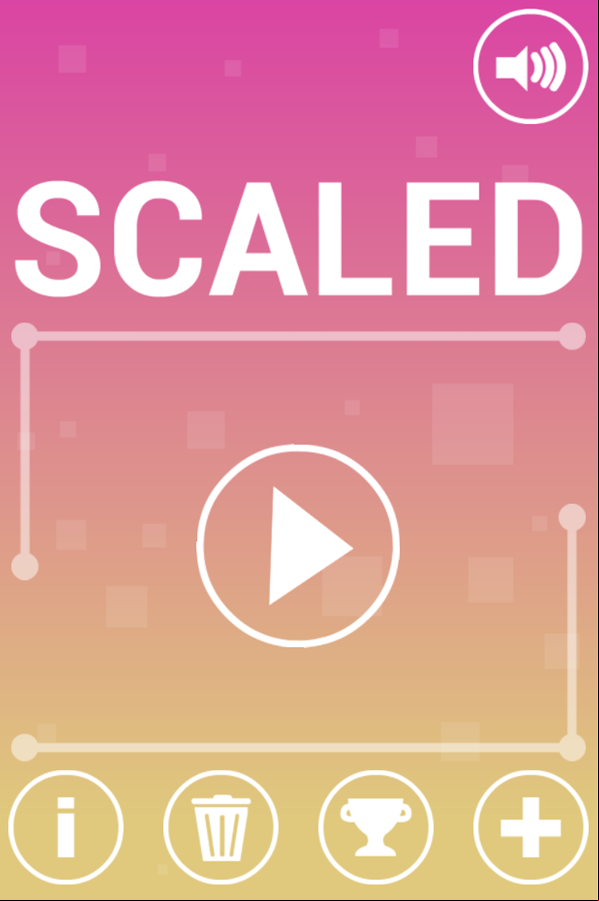 Scaled Game Welcome Screen Screenshot.
