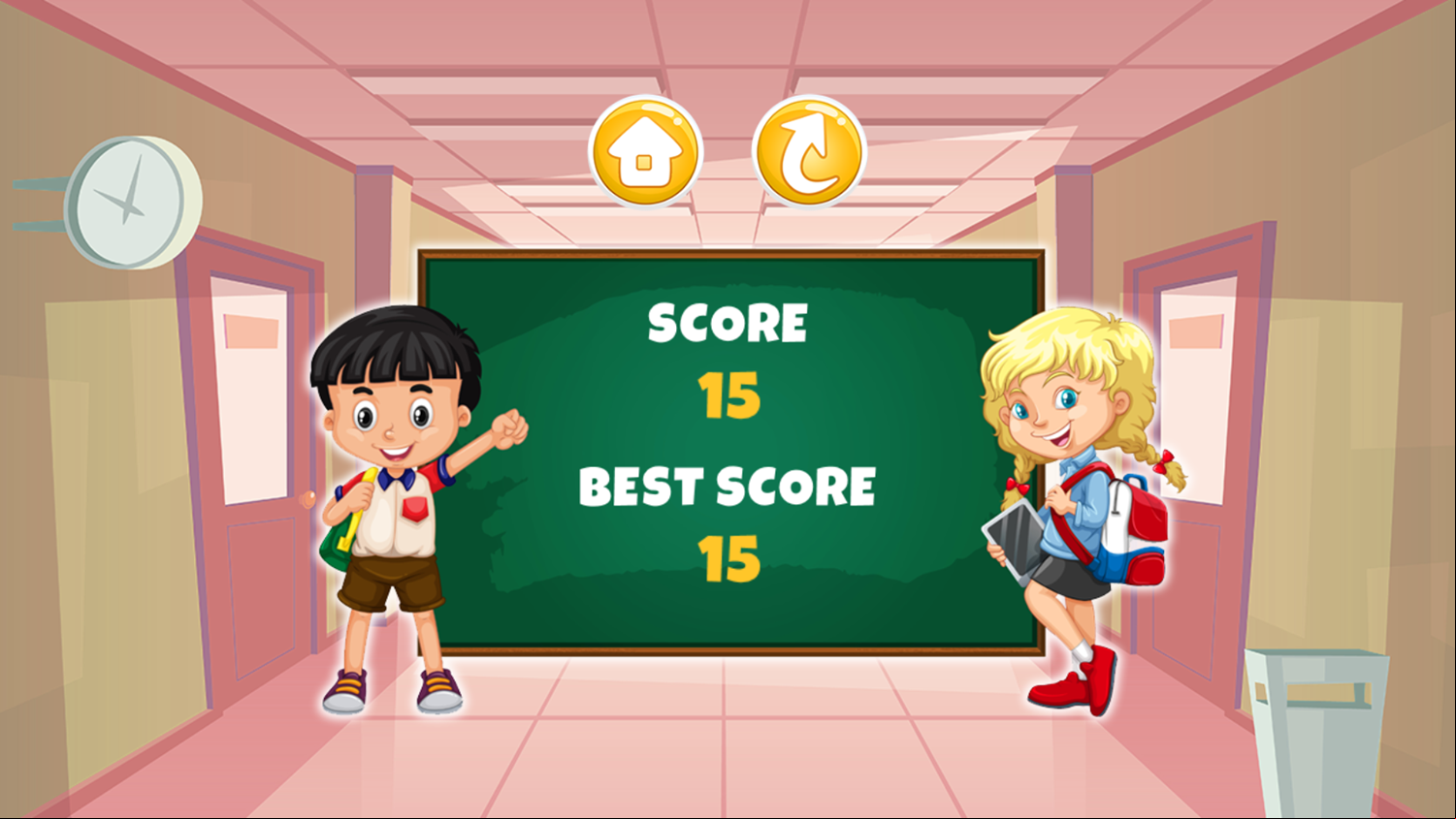 Science Quiz Game Score Screenshot.