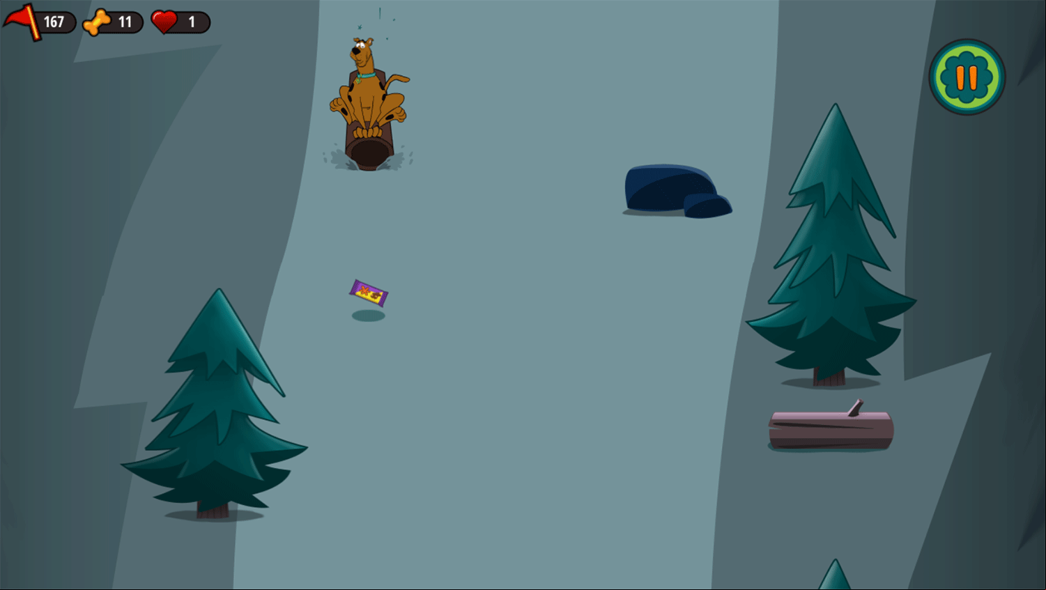 Scooby Doo Downhill Dash 2 Game Screenshot.