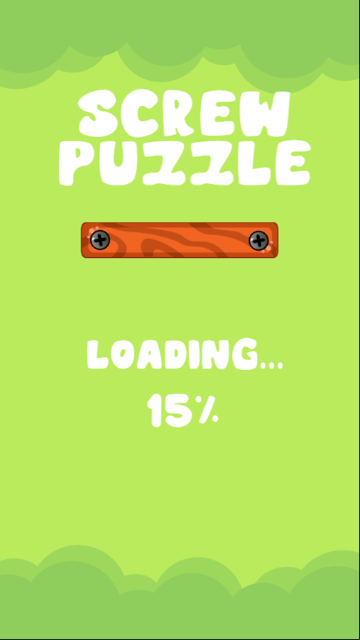 Screw Puzzle Game Welcome Screen Screenshot.