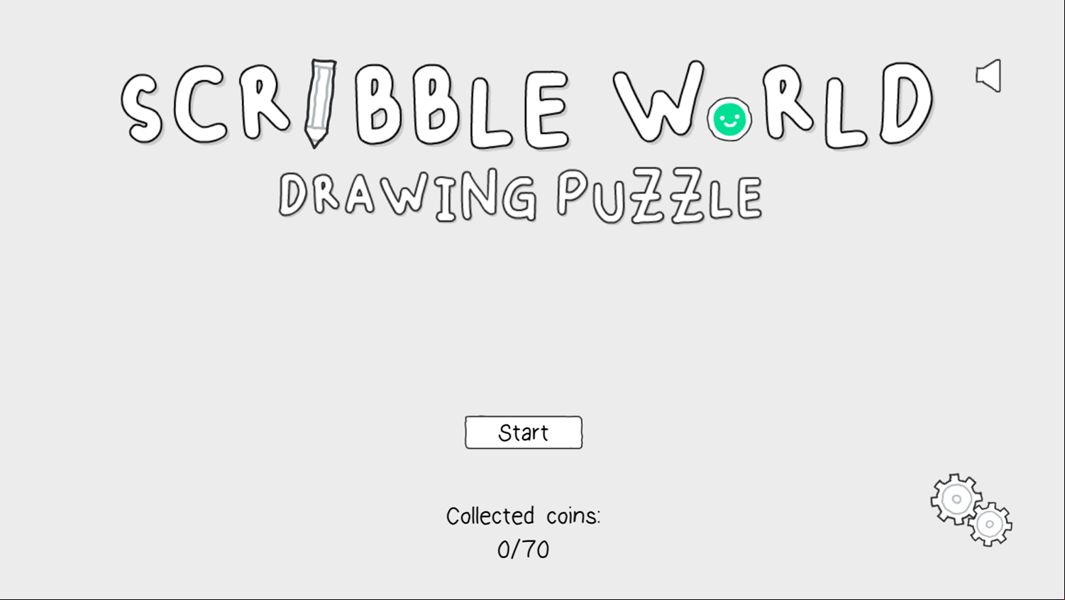Scribble World Drawing Puzzle Game Welcome Screen Screenshot.