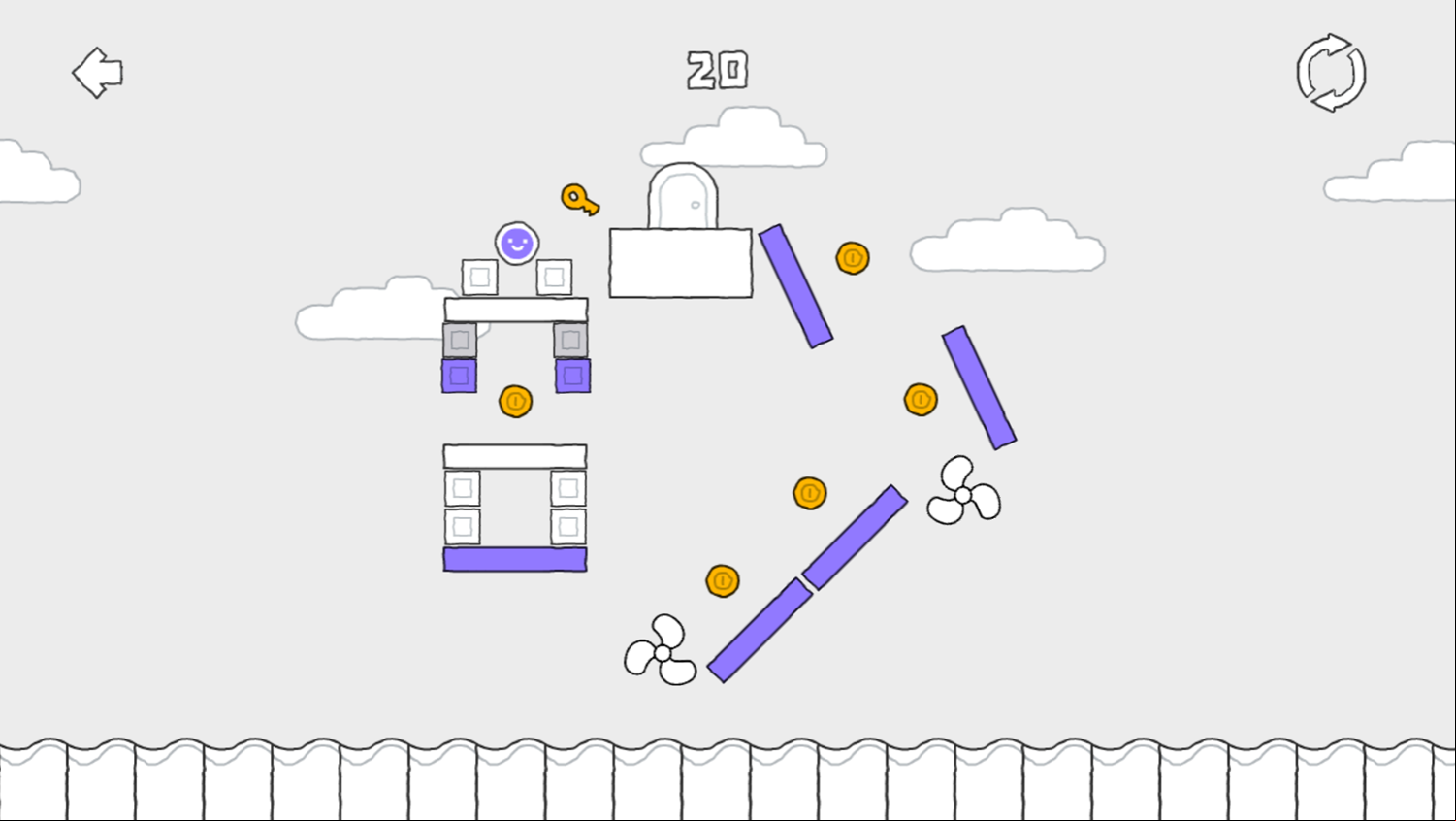 Scribble World Physics Puzzle Game Final Level Screenshot.