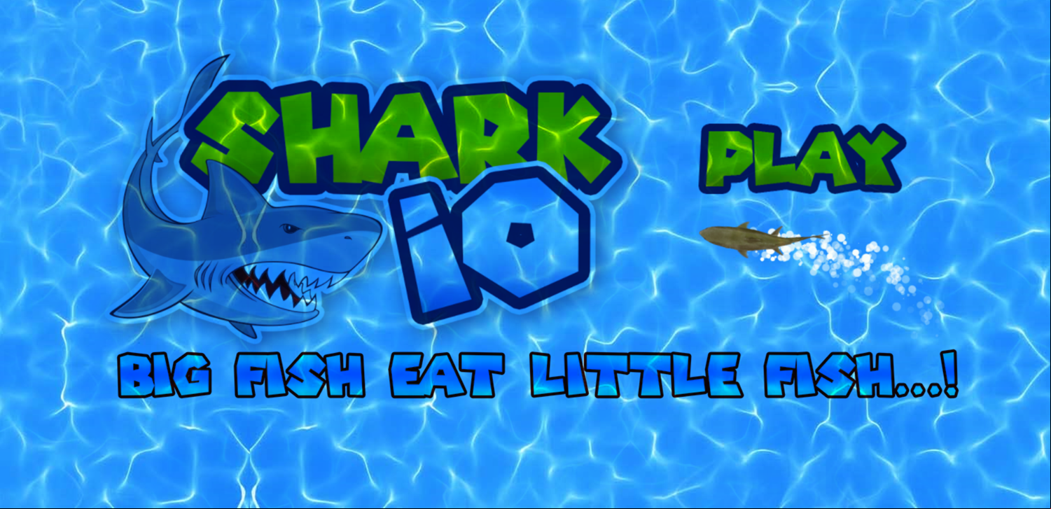 Shark.io Game Welcome Screen Screenshot.