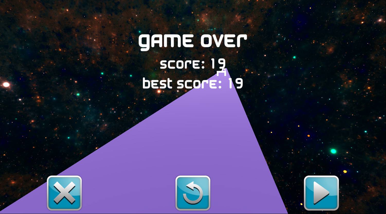Shift The Shape Game Over Screenshot.
