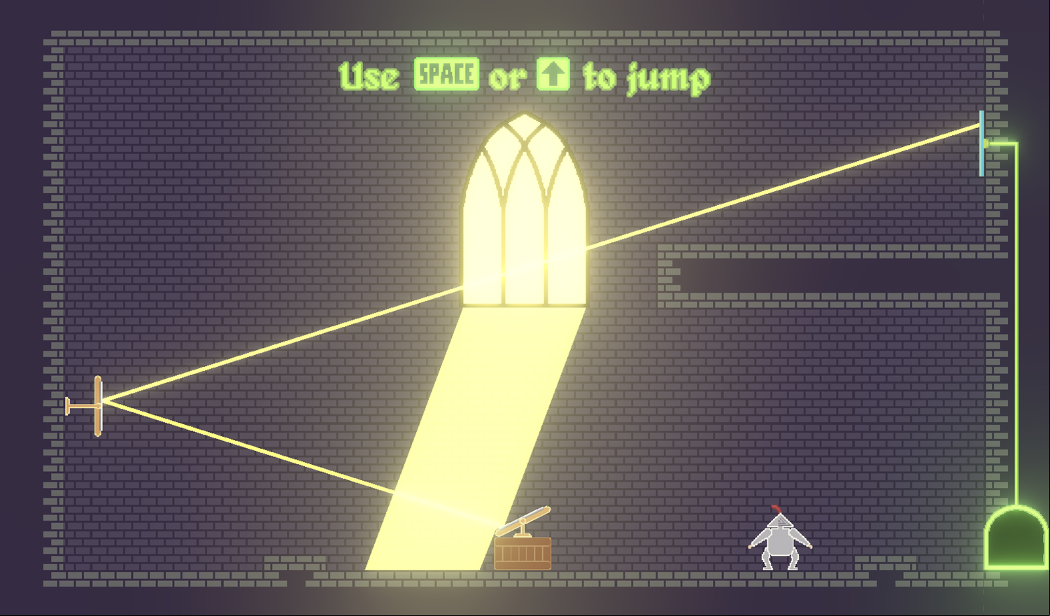Shining Knight Game Jump Instructions Screen Screenshot.