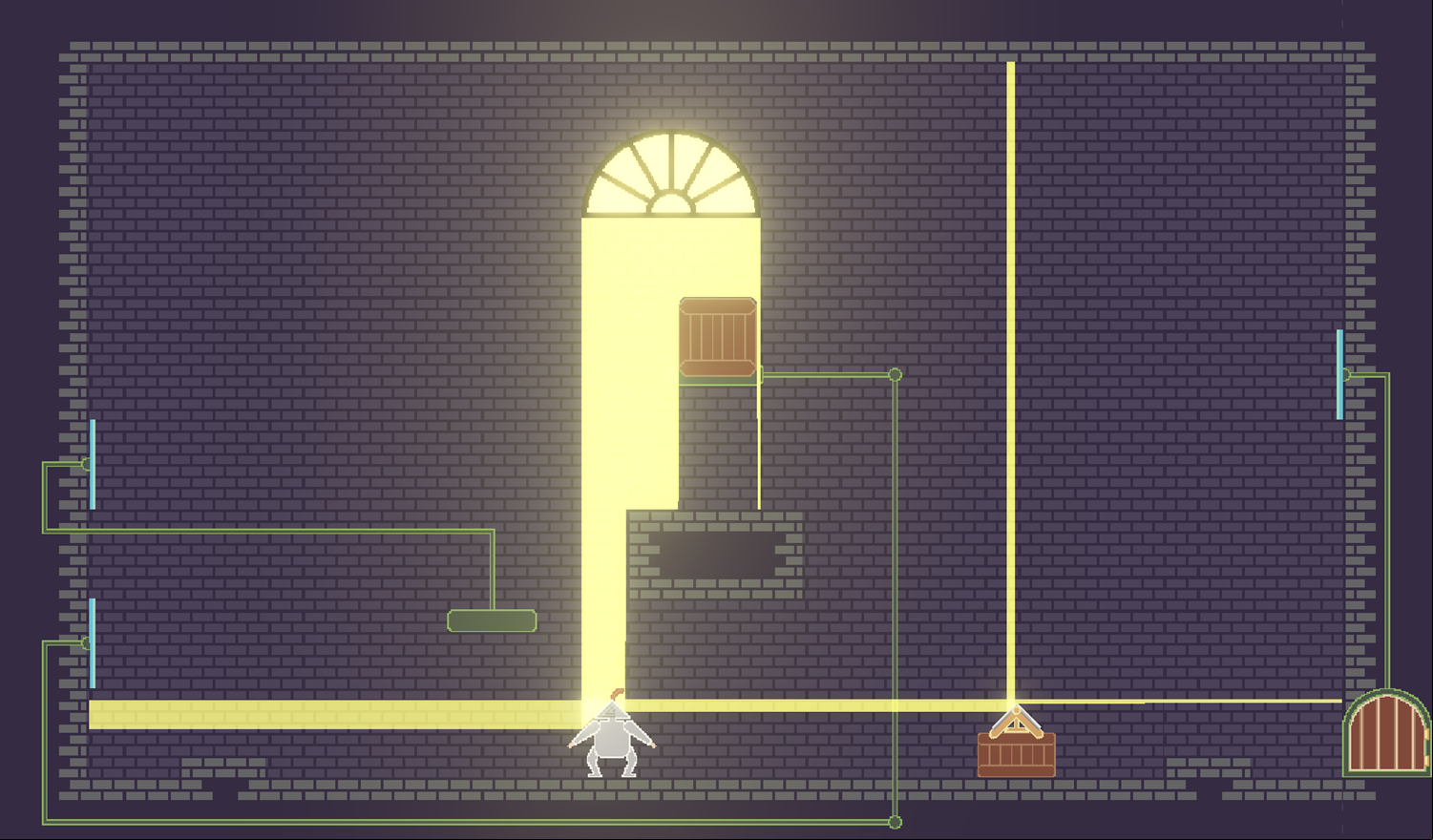 Shining Knight Game Dropping a Box on Level 11 Screenshot.