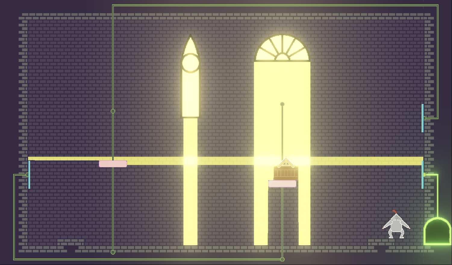 Shining Knight Game Use a Platform to Block the Light Screenshot.