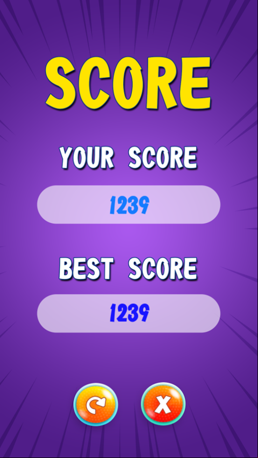 Shooting Balls Game Score Screenshot.