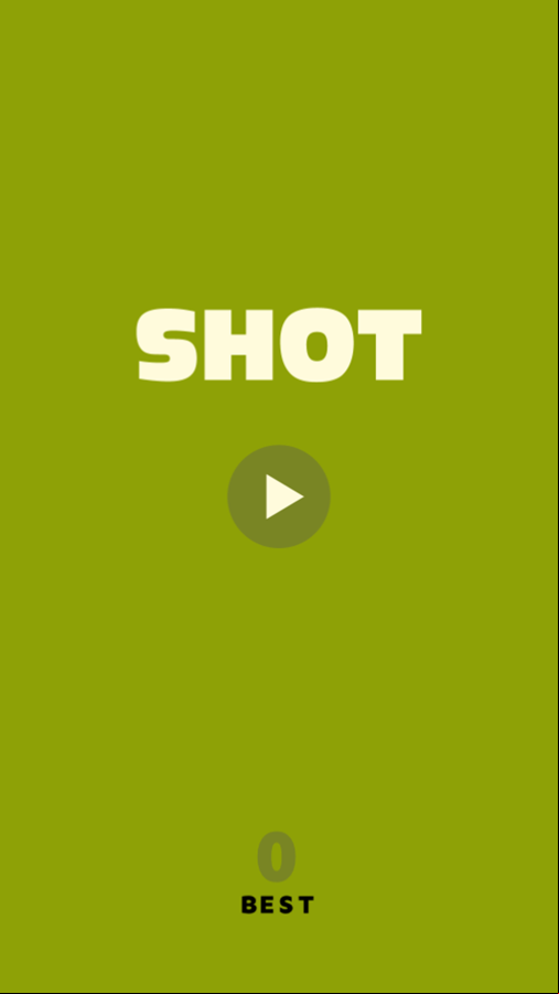 Shot Game Welcome Screen Screenshot.