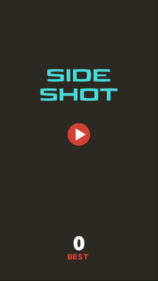 Side Shot Game Welcome Screen Screenshot.