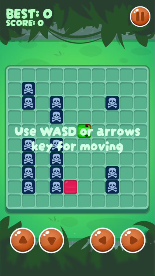 Simple Snake Game How To Play Screenshot.
