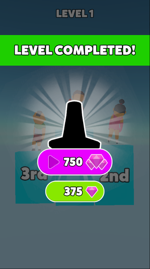 Skater Twist Game Level Completed Screenshot.