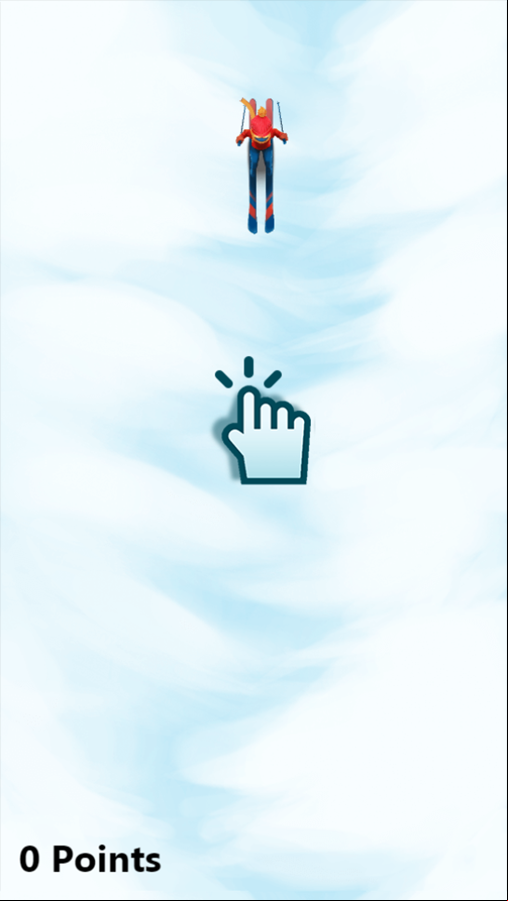 Ski Hero Game Start Screenshot.