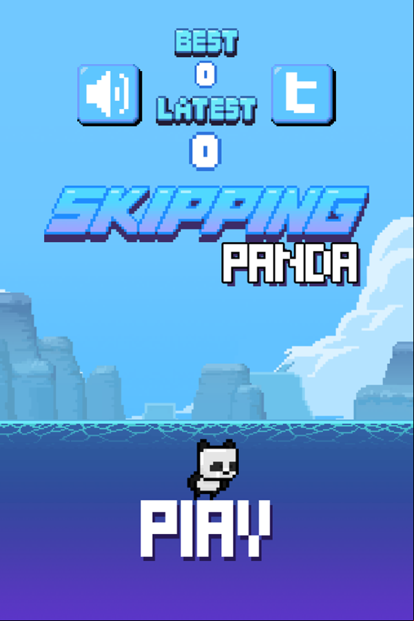 Skipping Panda Game Welcome Screen Screenshot.