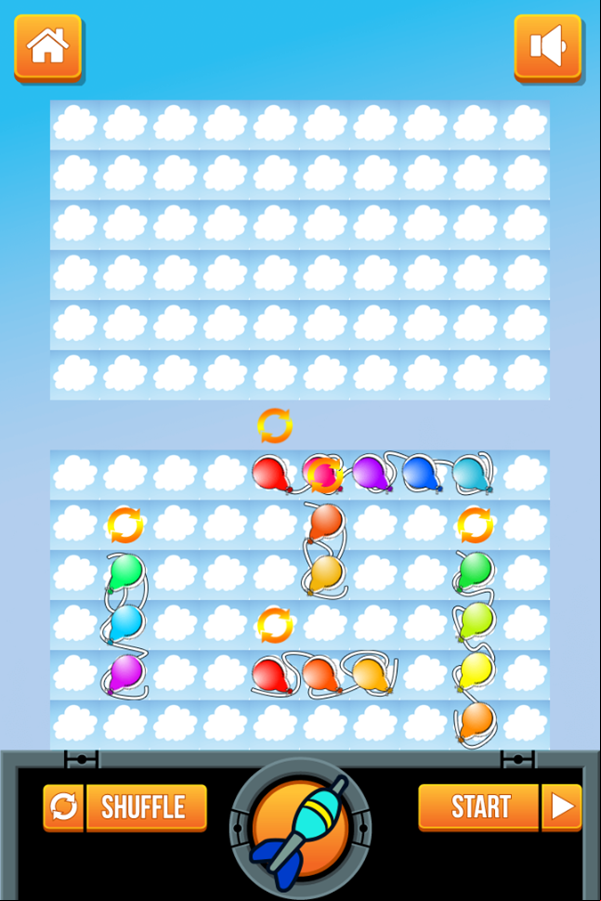 Sky Battle Ships Game Arrange Balloons Screenshot.