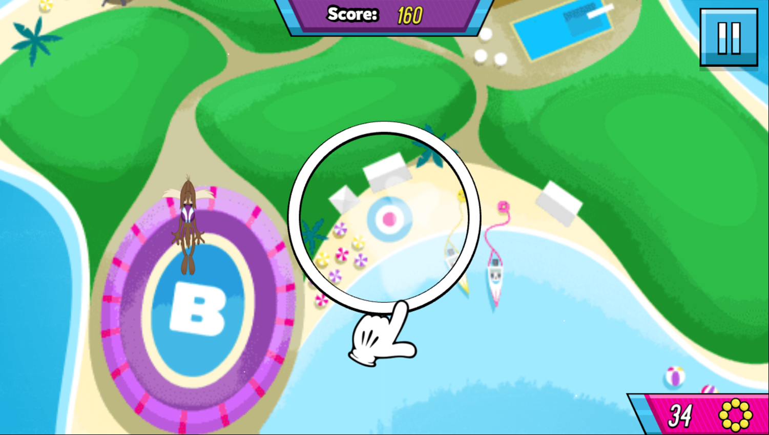Sky Dive Game Final Landing Screenshot.