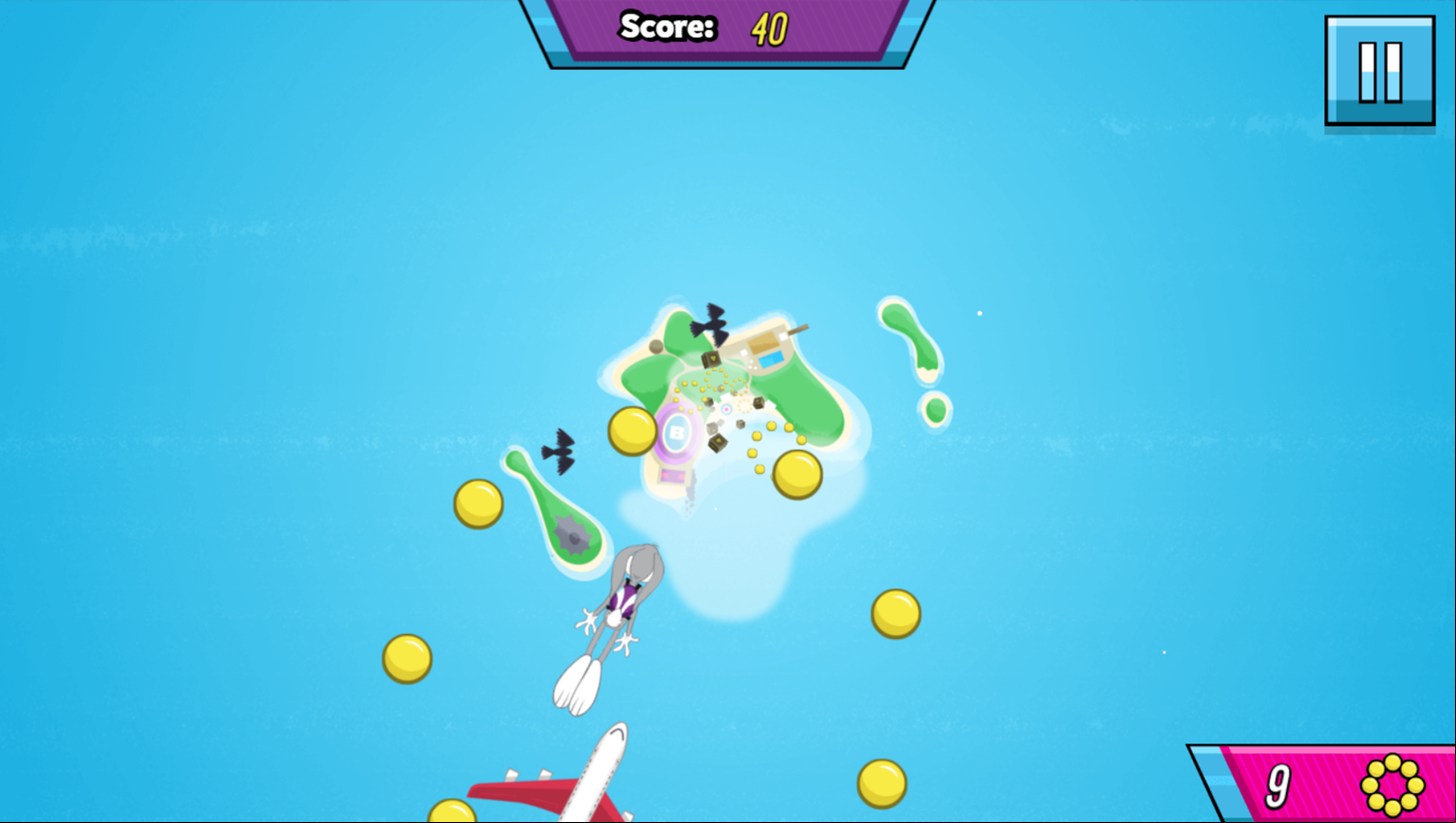 Sky Dive Game Play Screenshot.
