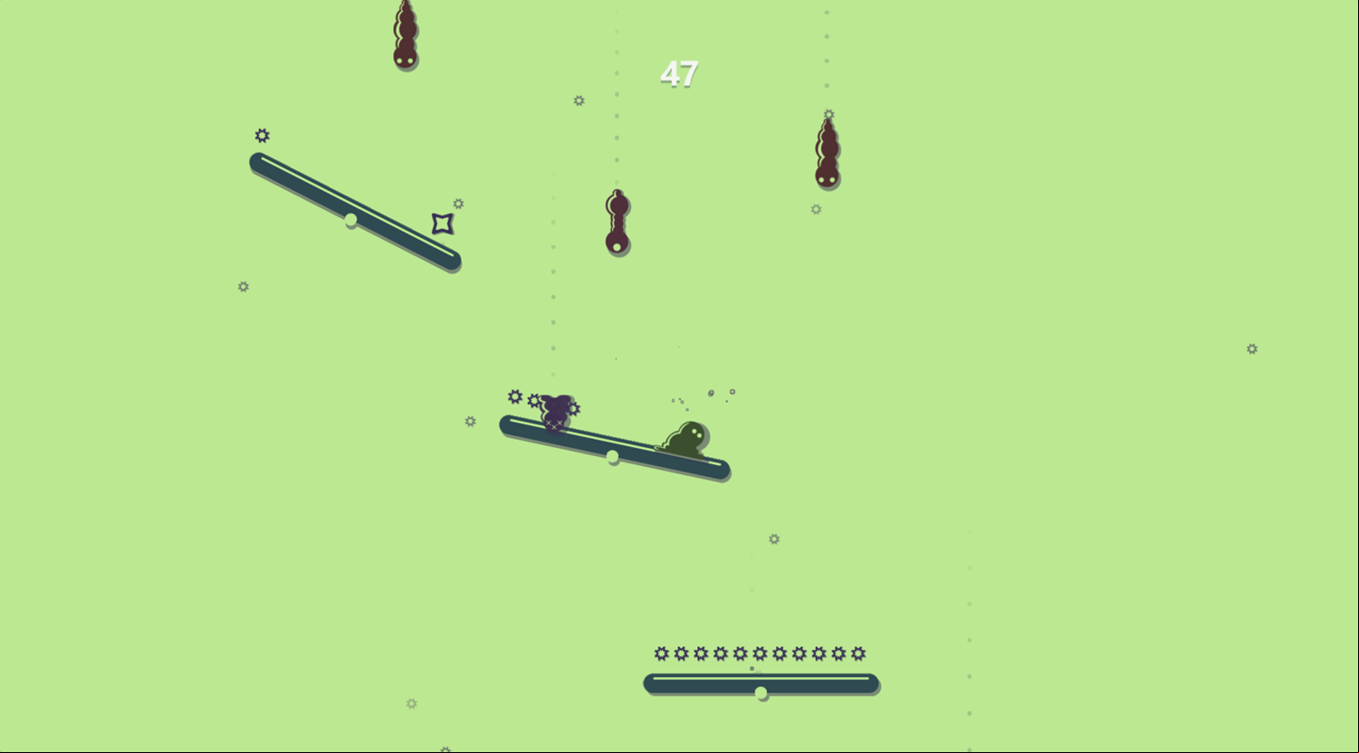 Slide and Fall Game Play Screenshot.