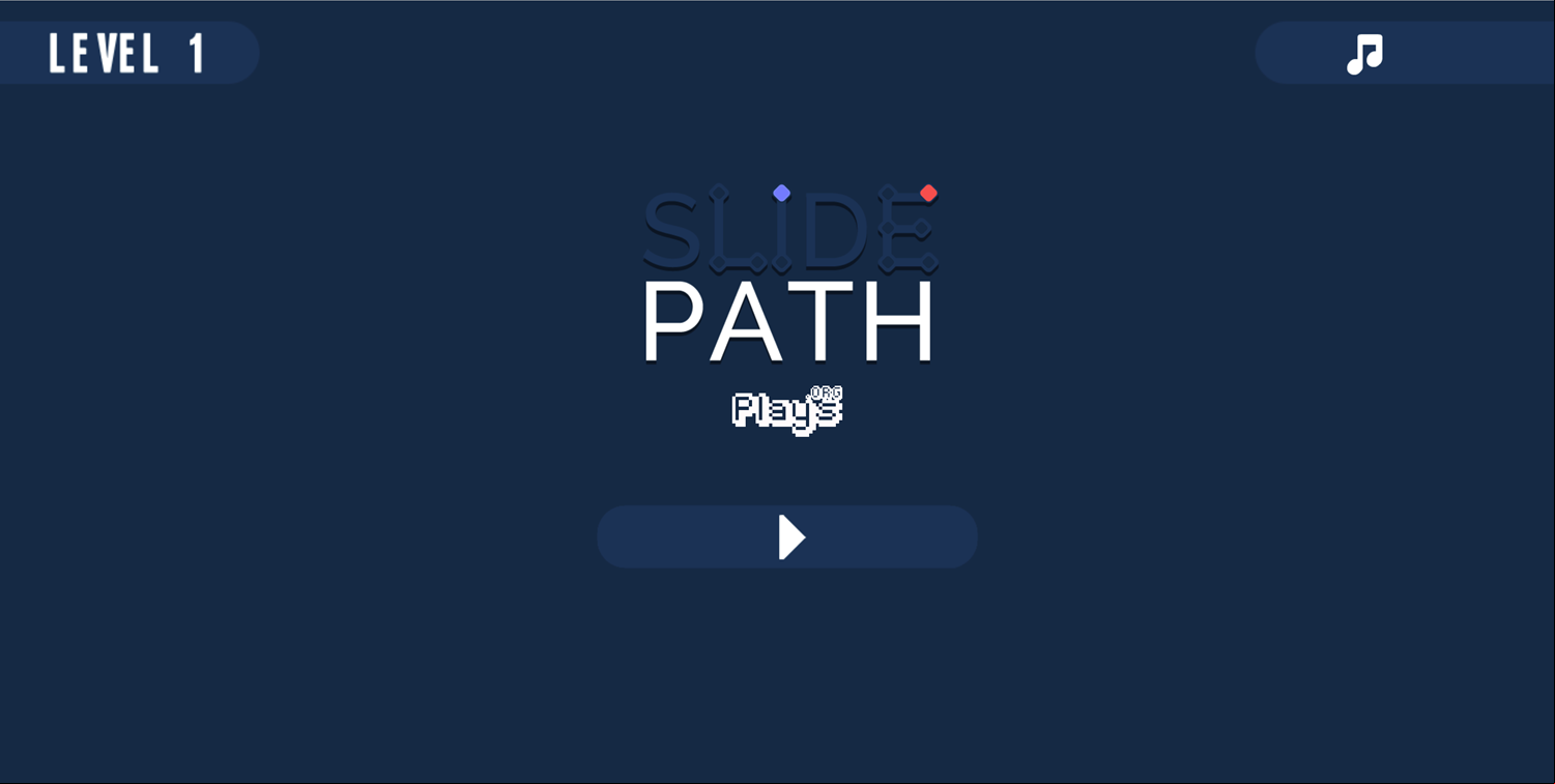 Slide Path Game Welcome Screen Screenshot.