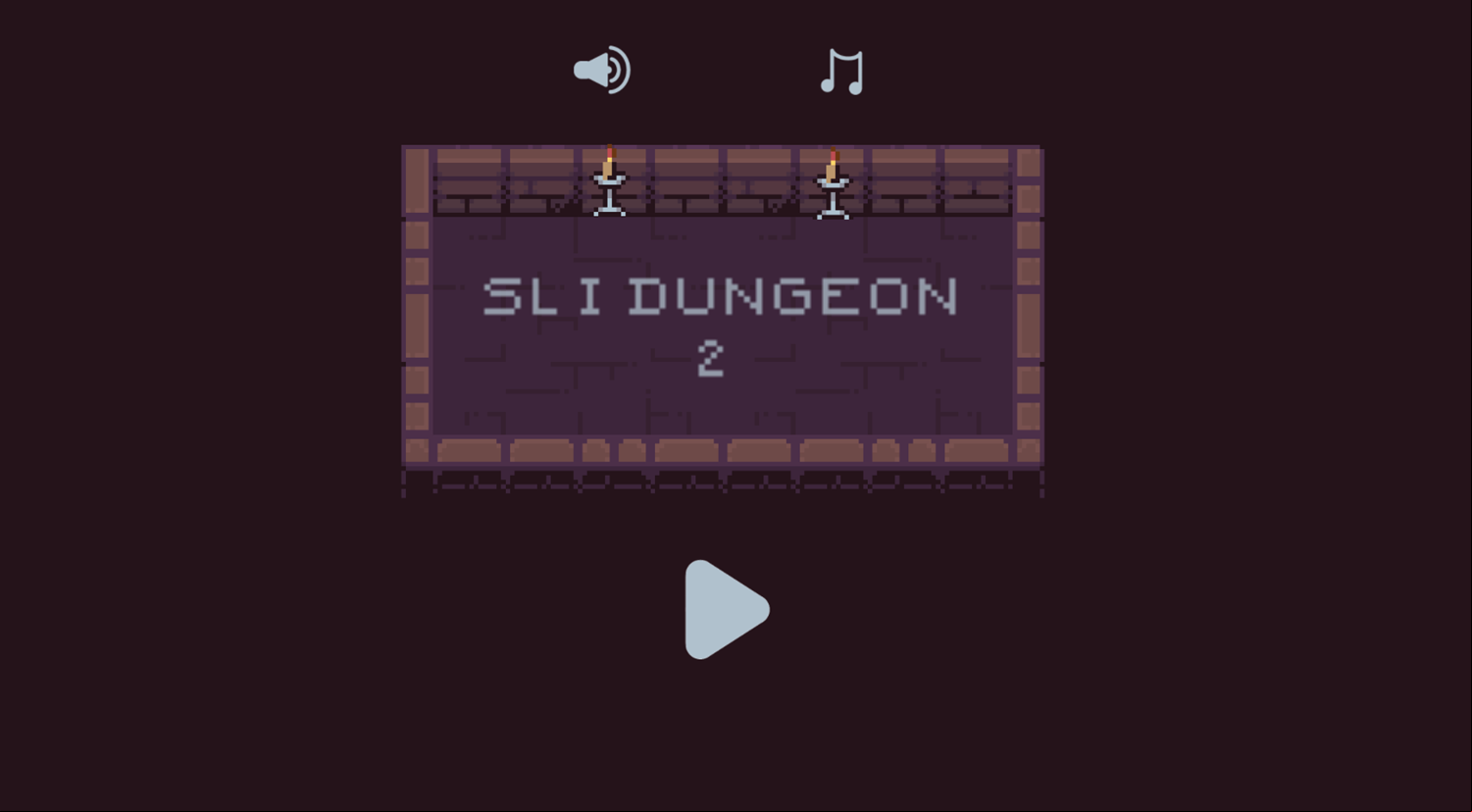 Slidungeon 2 Game Welcome Screen Screenshot.