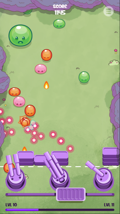 Slime Invader Game Giant Slime Screenshot.