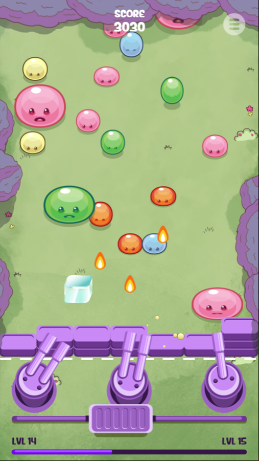 Slime Invader Game Many Slimes Screenshot.