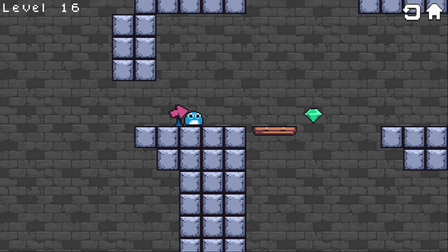 Slime Quest Game Level With Moving Platforms Screenshot.