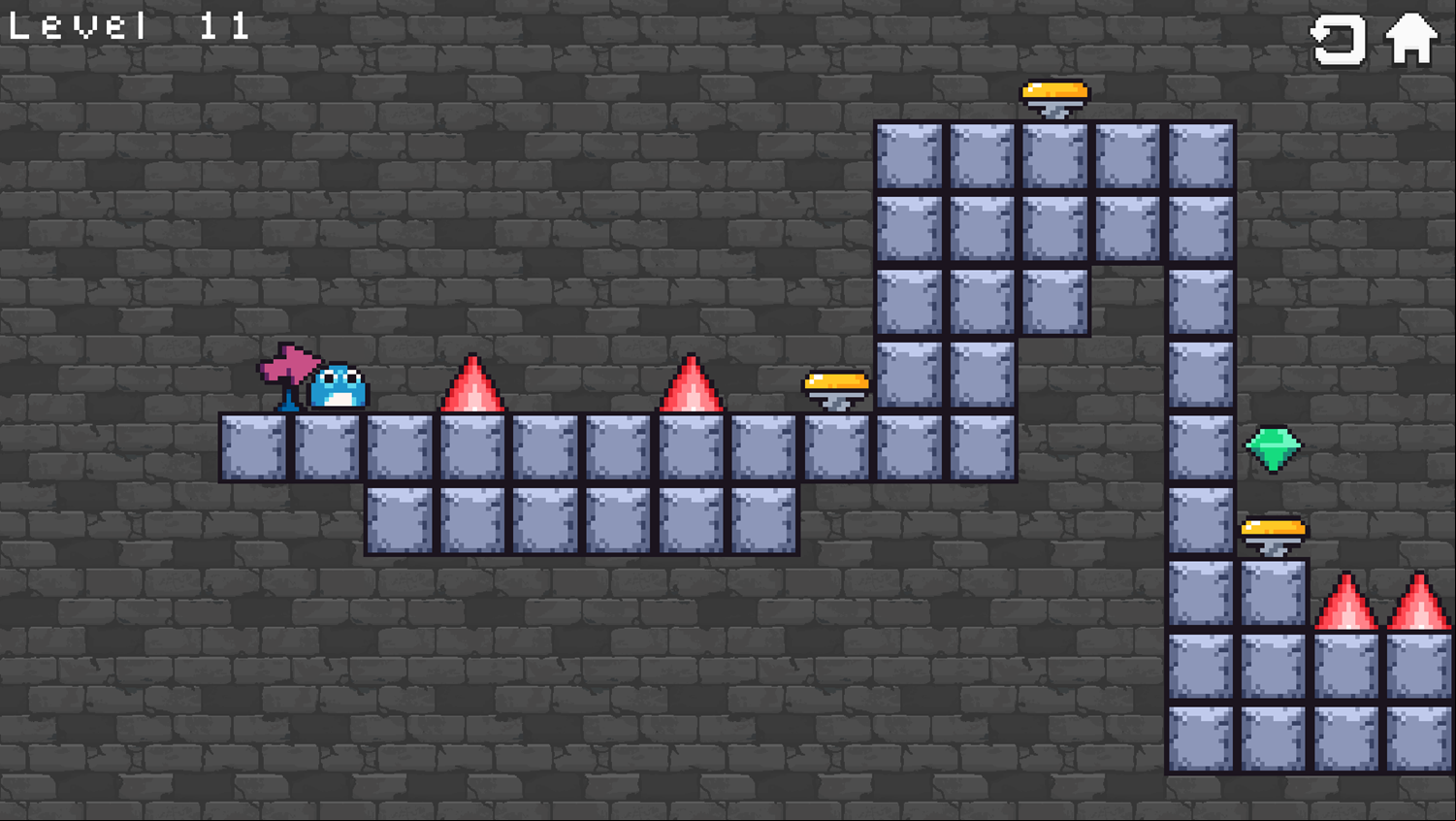 Slime Quest Game Level With Springs Screenshot.