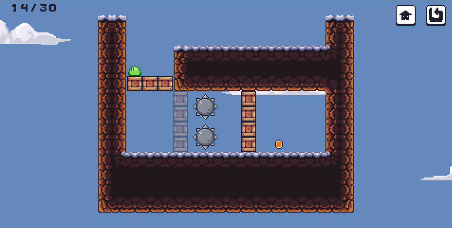 Slime Switch Game Spiked Balls Screenshot.
