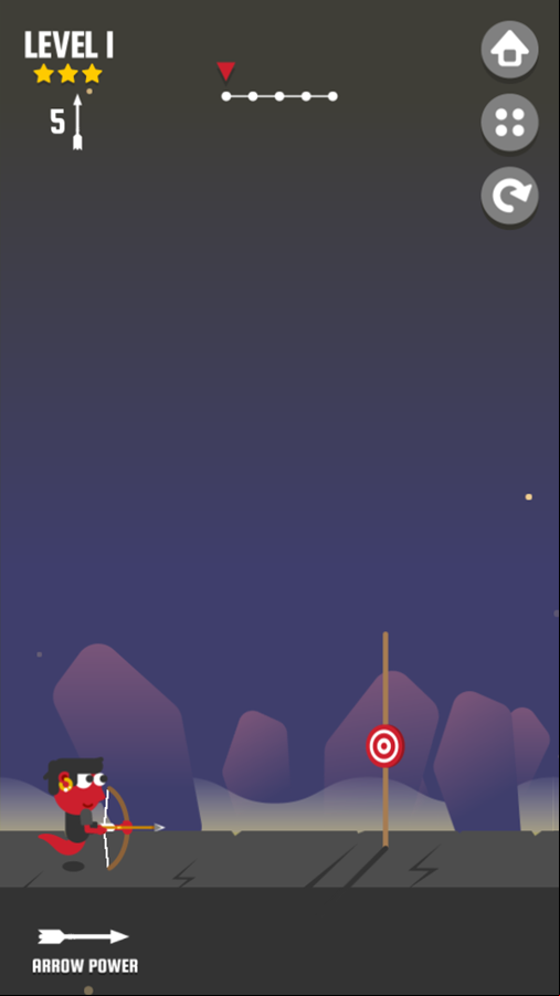 Small Archer 2 Game Level Start Screenshot.