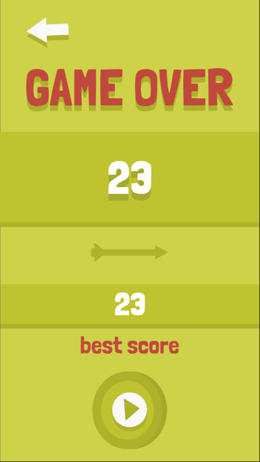 Small Archer Game Over Screenshot.