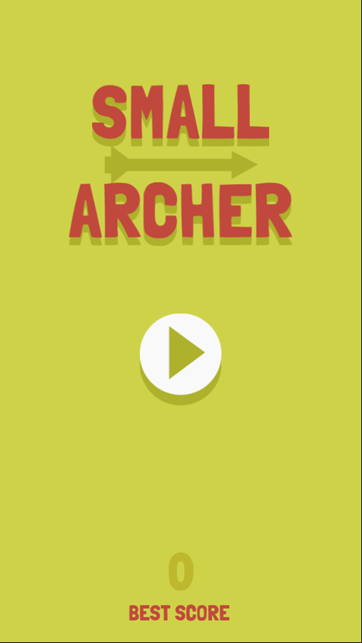 Small Archer Game Welcome Screen Screenshot.