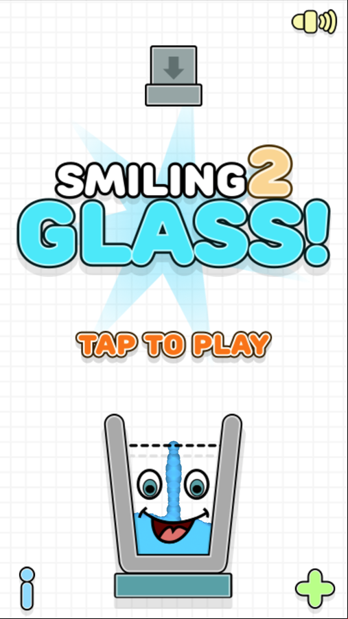 Smiling Glass 2 Game Welcome Screen Screenshot.