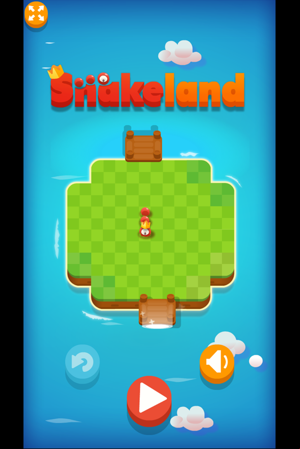 Snakeland Game Welcome Screenshot.