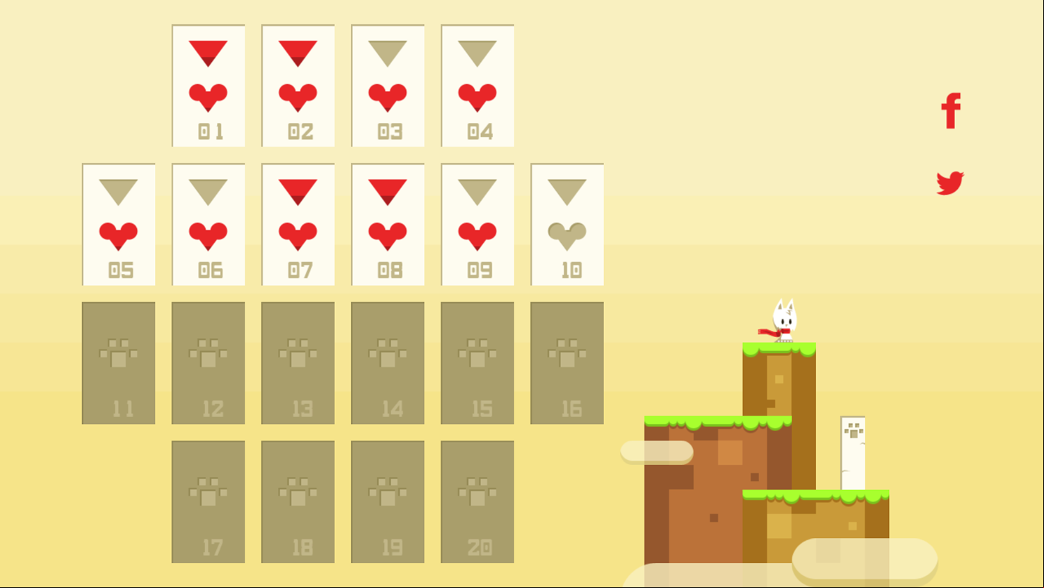 Snowball World Level Select Screenshot.