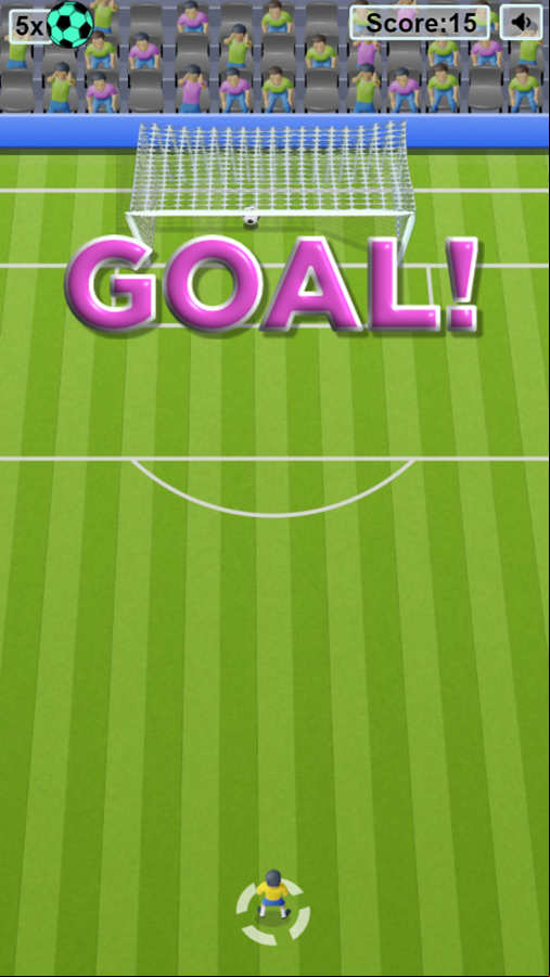 Soccer Free Kick Game Goal Screenshot.