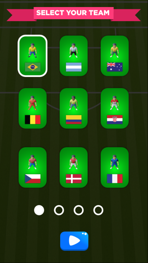 Soccer Free Kick Game Welcome Screen Screenshot.