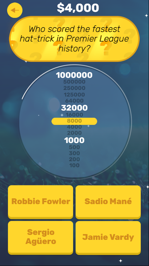 Soccer Quiz Game Further Question Screenshot.