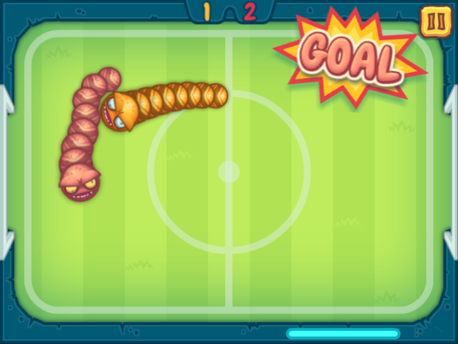 Soccer Snakes Game Play Screenshot.