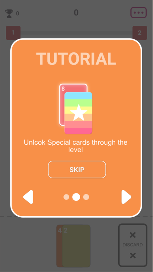 Solitaire 2048 Game Tutorial Special Cards Screen Screenshot.