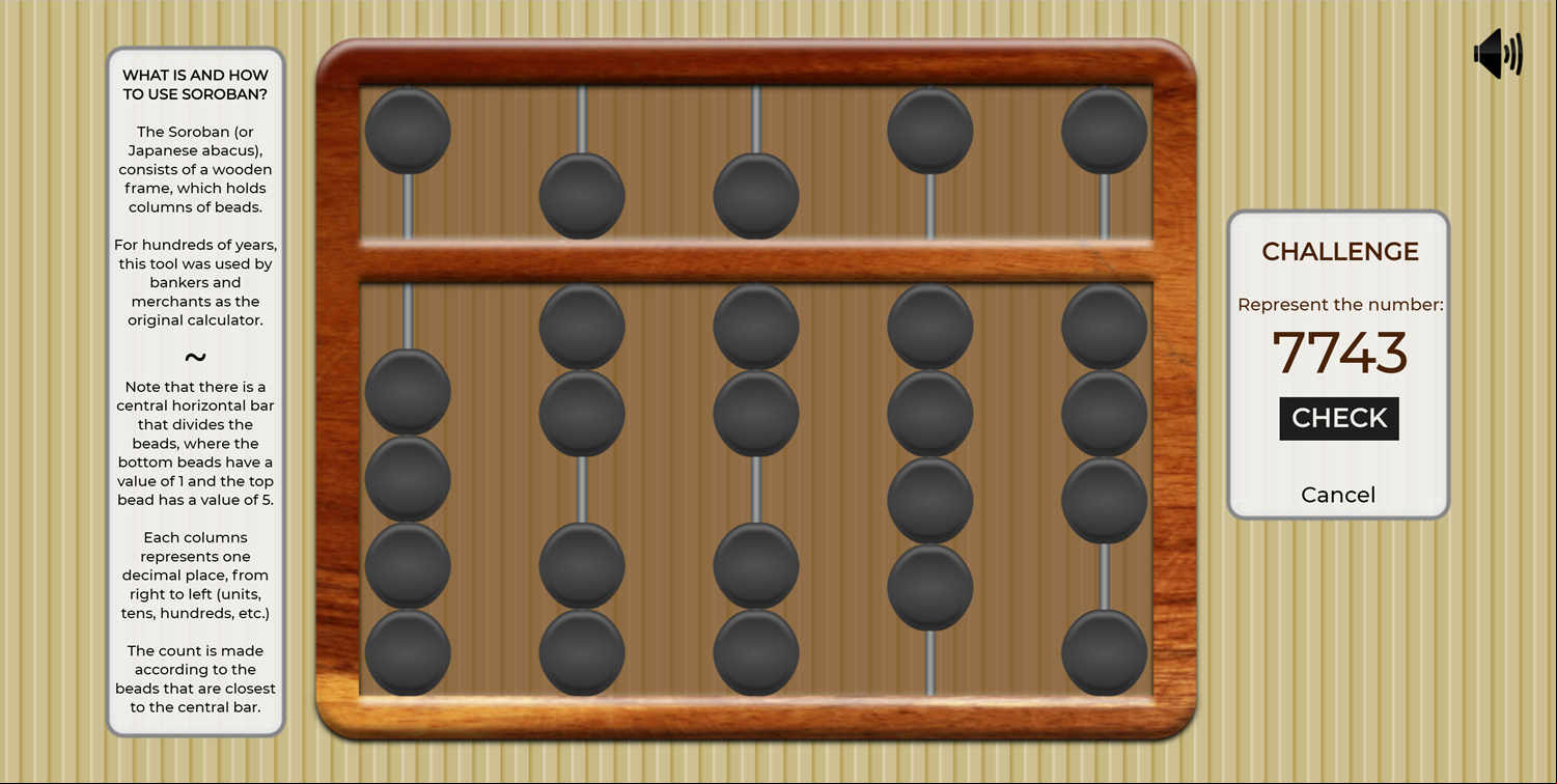 Soroban Game Challenge Screenshot.