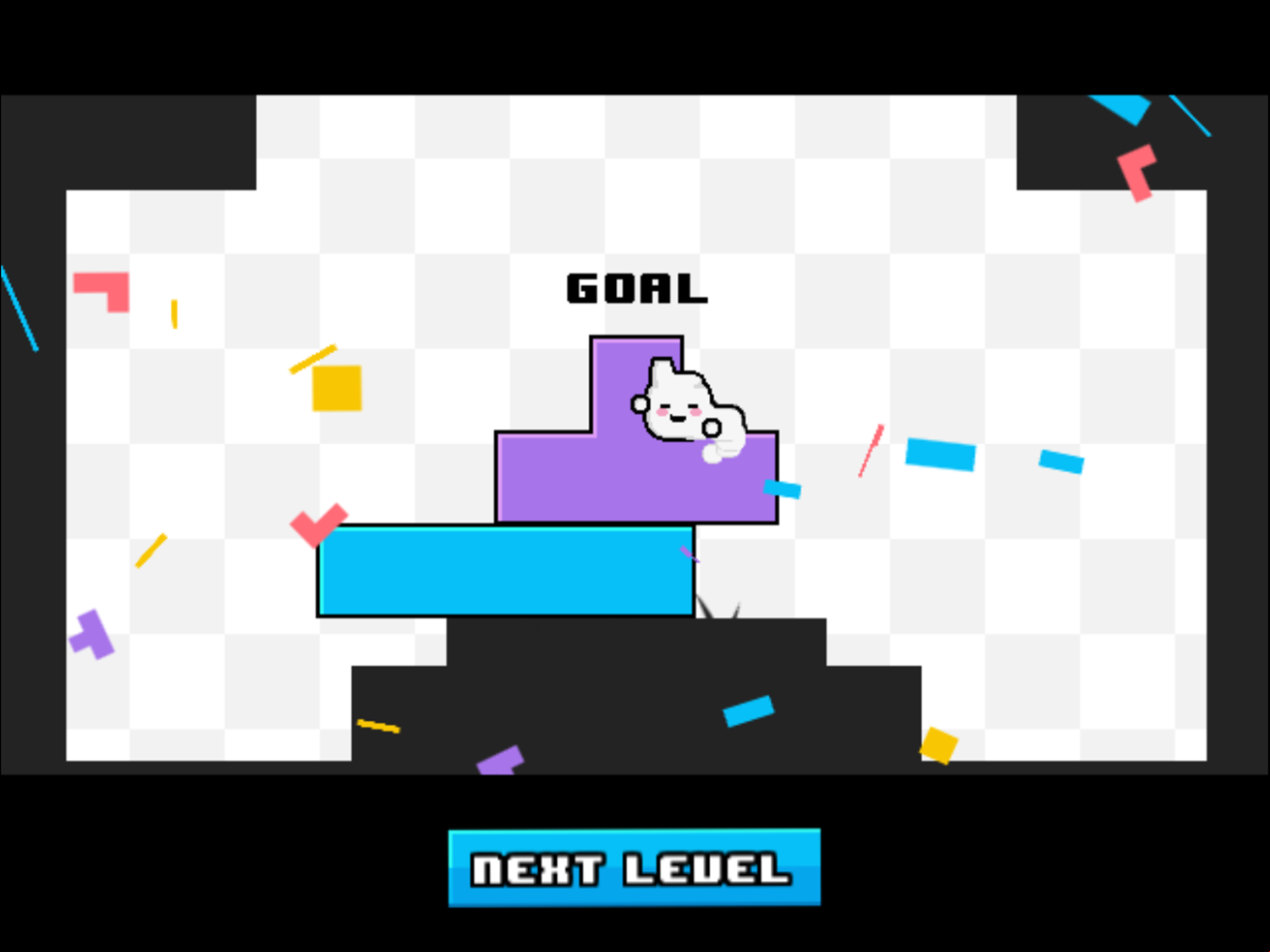 Soul Shape Game Level Complete Screen Screenshot.