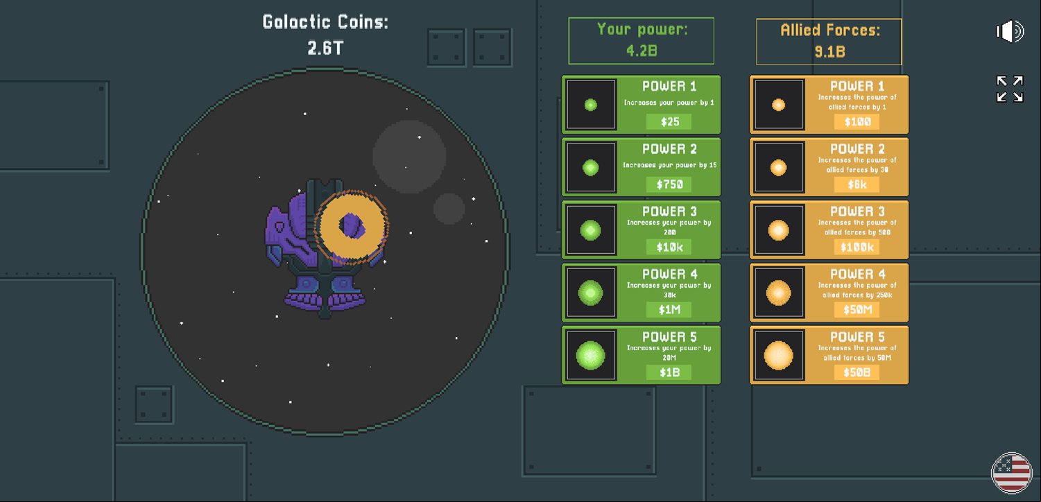 Space Defense Idle Game Enemy Defeated Screenshot.